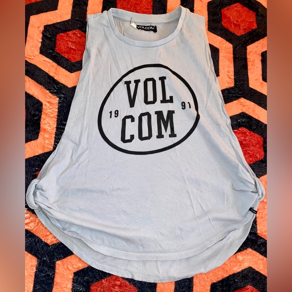 Volcom muscle tee light blue XS top tank